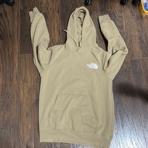 The north face hoodie, size men’s, small color, beige brown